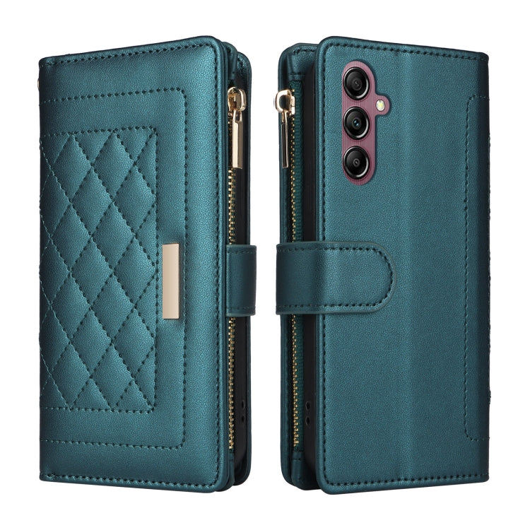 For Samsung Galaxy A15 5G Crossbody Zipper Wallet Rhombus Leather Phone Case