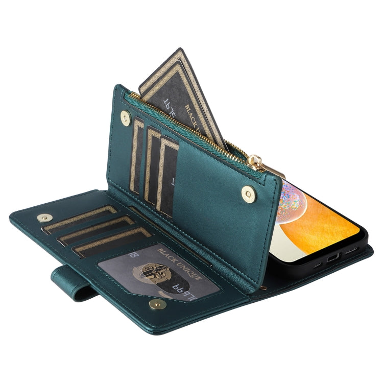 For Samsung Galaxy A15 5G Crossbody Zipper Wallet Rhombus Leather Phone Case