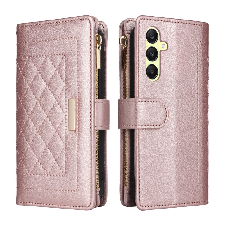 For Samsung Galaxy A25 5G Crossbody Zipper Wallet Rhombus Leather Phone Case