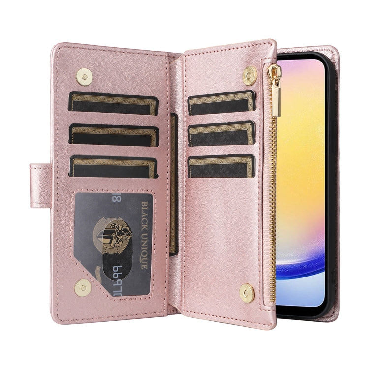 For Samsung Galaxy A25 5G Crossbody Zipper Wallet Rhombus Leather Phone Case