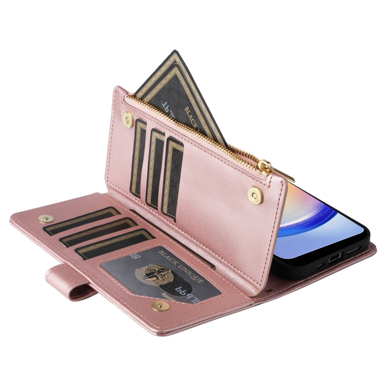 For Samsung Galaxy A25 5G Crossbody Zipper Wallet Rhombus Leather Phone Case
