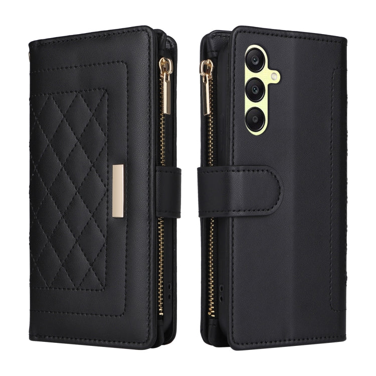 For Samsung Galaxy A25 5G Crossbody Zipper Wallet Rhombus Leather Phone Case