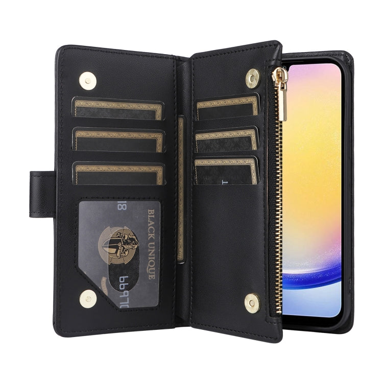 For Samsung Galaxy A25 5G Crossbody Zipper Wallet Rhombus Leather Phone Case