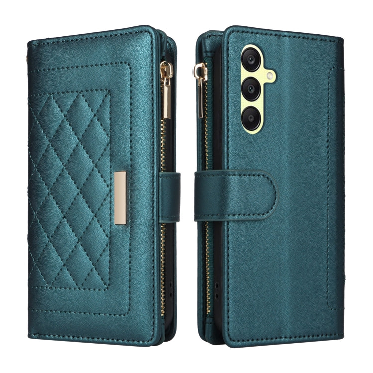 For Samsung Galaxy A25 5G Crossbody Zipper Wallet Rhombus Leather Phone Case