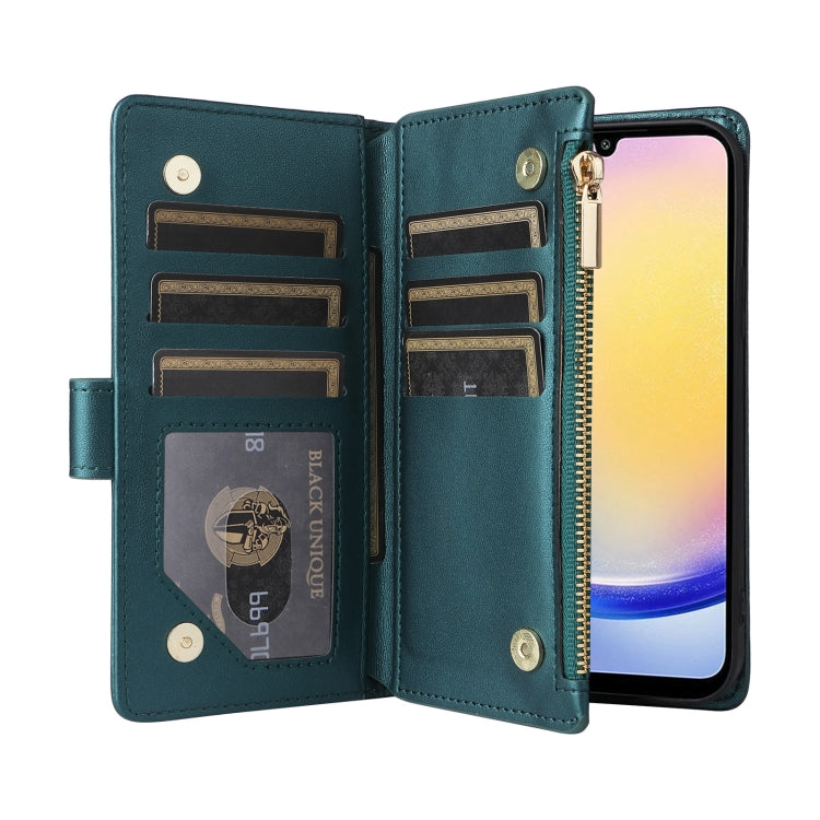 For Samsung Galaxy A25 5G Crossbody Zipper Wallet Rhombus Leather Phone Case