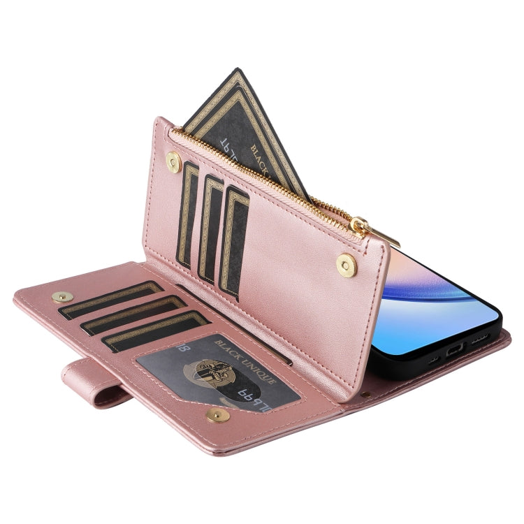 For Samsung Galaxy A34 5G Crossbody Zipper Wallet Rhombus Leather Phone Case