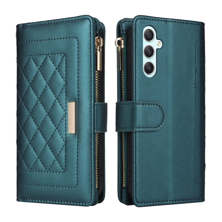 For Samsung Galaxy A34 5G Crossbody Zipper Wallet Rhombus Leather Phone Case