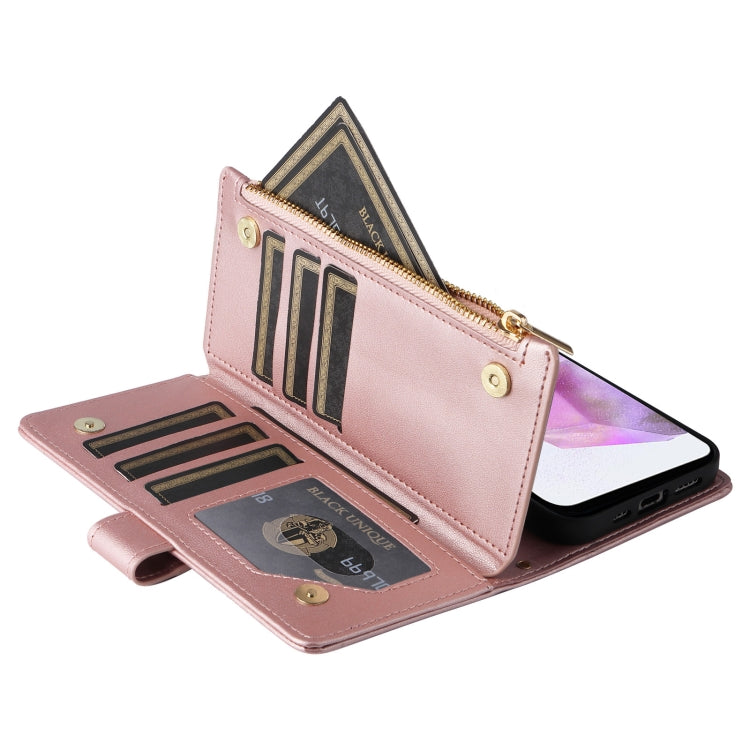 For Samsung Galaxy A35 5G Crossbody Zipper Wallet Rhombus Leather Phone Case