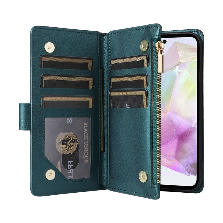 For Samsung Galaxy A35 5G Crossbody Zipper Wallet Rhombus Leather Phone Case
