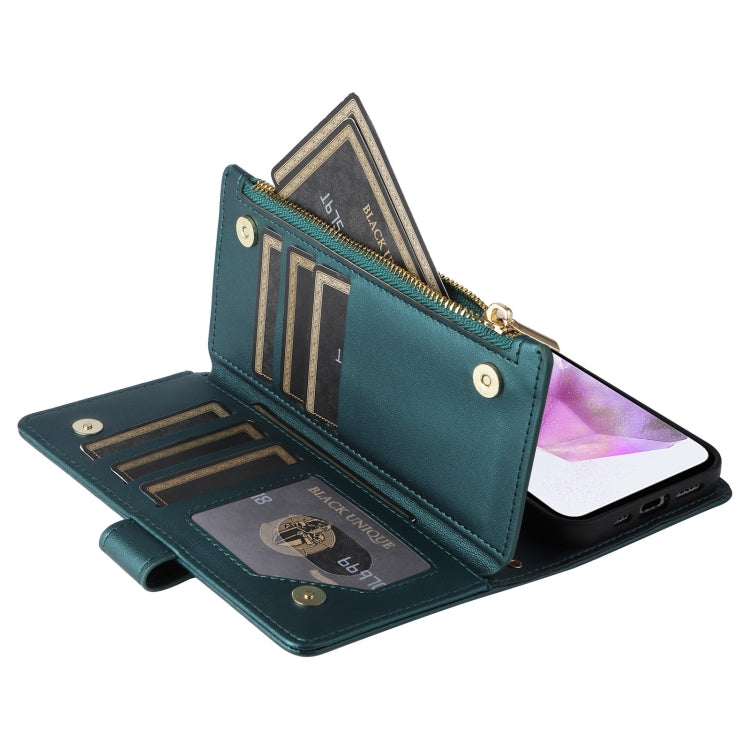 For Samsung Galaxy A35 5G Crossbody Zipper Wallet Rhombus Leather Phone Case