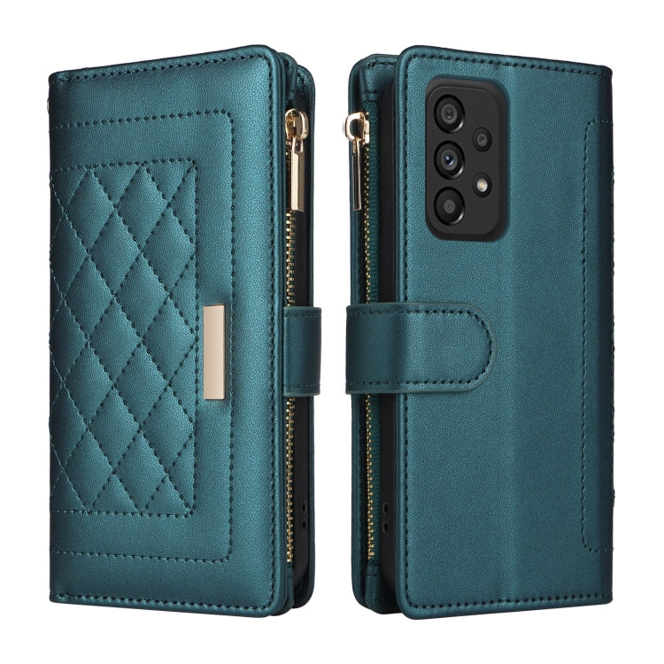 For Samsung Galaxy A53 5G Crossbody Zipper Wallet Rhombus Leather Phone Case