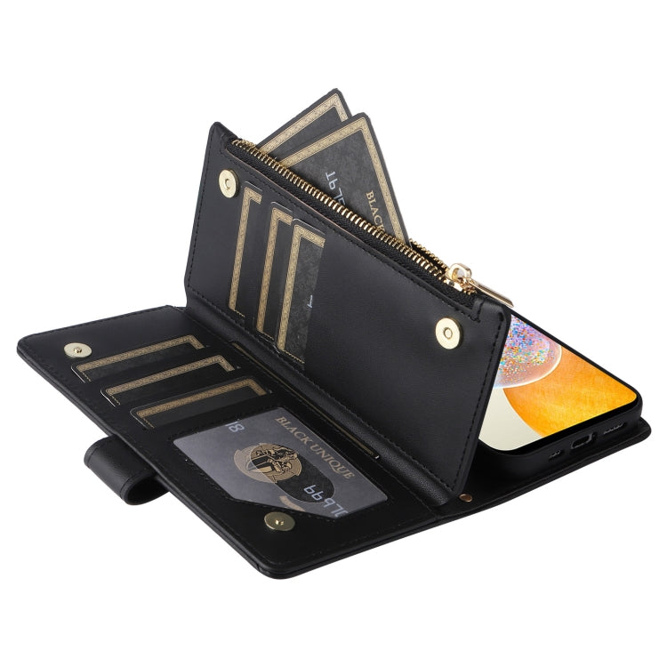 For Samsung Galaxy A54 5G Crossbody Zipper Wallet Rhombus Leather Phone Case