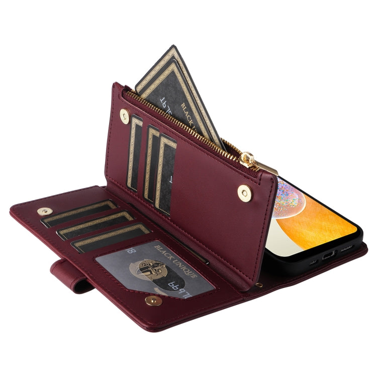For Samsung Galaxy A54 5G Crossbody Zipper Wallet Rhombus Leather Phone Case
