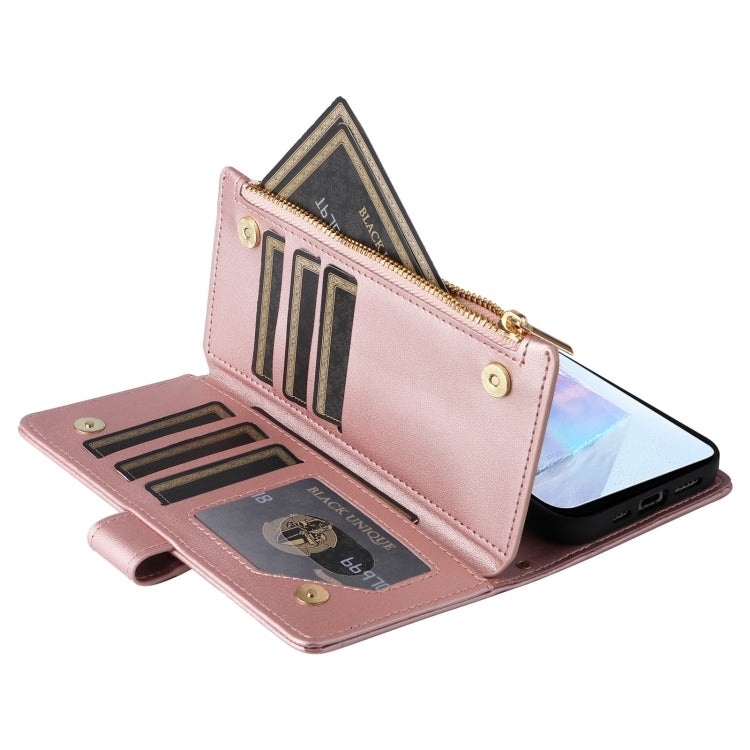 For Samsung Galaxy A55 5G Crossbody Zipper Wallet Rhombus Leather Phone Case
