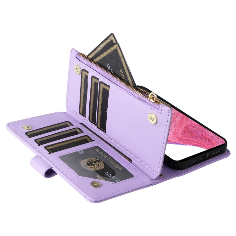 For Samsung Galaxy A73 5G Crossbody Zipper Wallet Rhombus Leather Phone Case