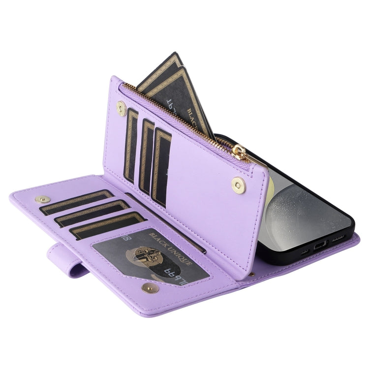 For Samsung Galaxy S24 5G Crossbody Zipper Wallet Rhombus Leather Phone Case