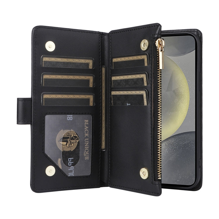 For Samsung Galaxy S24 5G Crossbody Zipper Wallet Rhombus Leather Phone Case