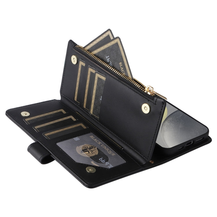 For Samsung Galaxy S24 5G Crossbody Zipper Wallet Rhombus Leather Phone Case