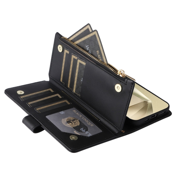 For Samsung Galaxy S24 Ultra 5G Crossbody Zipper Wallet Rhombus Leather Phone Case