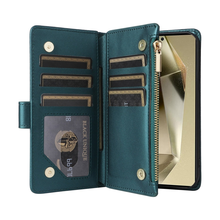 For Samsung Galaxy S24 Ultra 5G Crossbody Zipper Wallet Rhombus Leather Phone Case