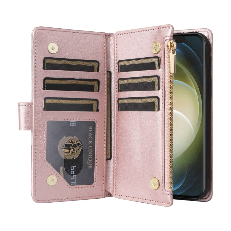 For Samsung Galaxy S23 Ultra 5G Crossbody Zipper Wallet Rhombus Leather Phone Case