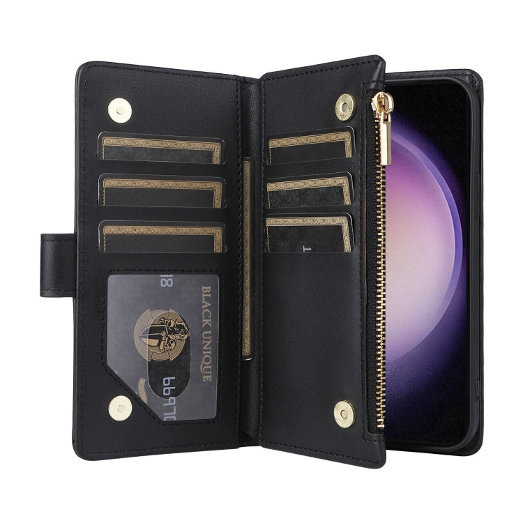 For Samsung Galaxy S23 5G Crossbody Zipper Wallet Rhombus Leather Phone Case