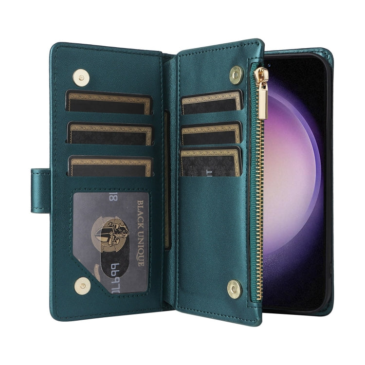 For Samsung Galaxy S23 5G Crossbody Zipper Wallet Rhombus Leather Phone Case