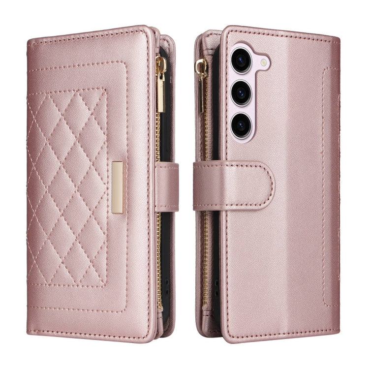For Samsung Galaxy S23+ 5G Crossbody Zipper Wallet Rhombus Leather Phone Case