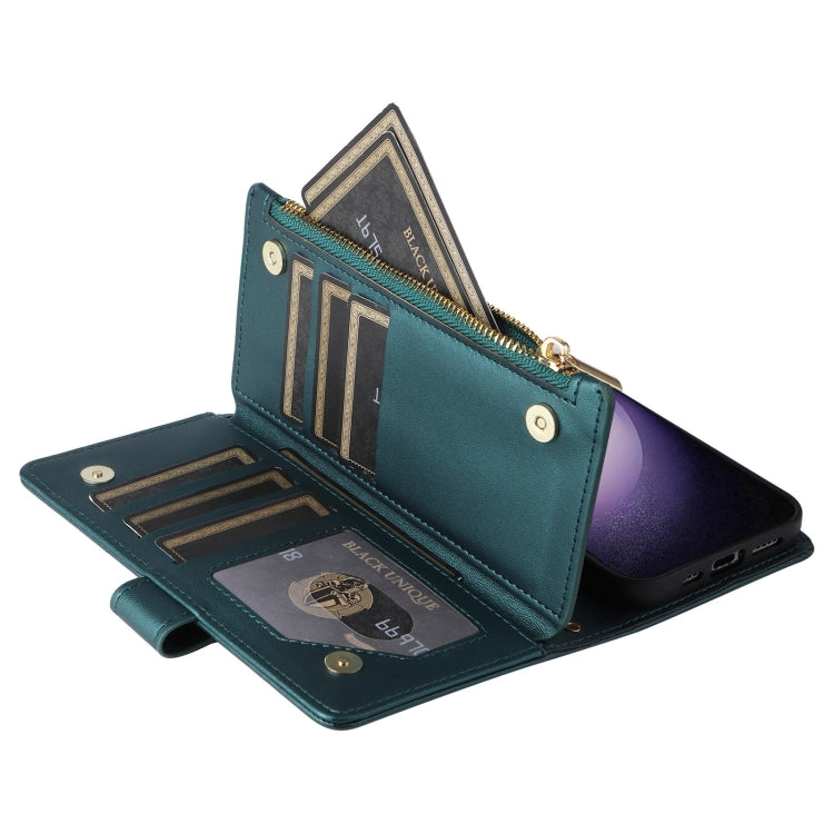 For Samsung Galaxy S23+ 5G Crossbody Zipper Wallet Rhombus Leather Phone Case