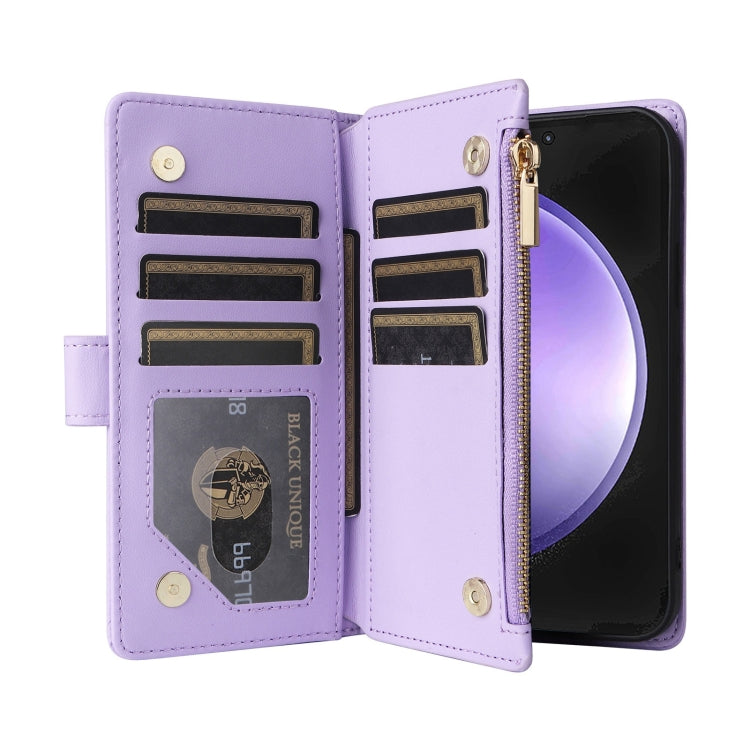 For Samsung Galaxy S23 FE 5G Crossbody Zipper Wallet Rhombus Leather Phone Case