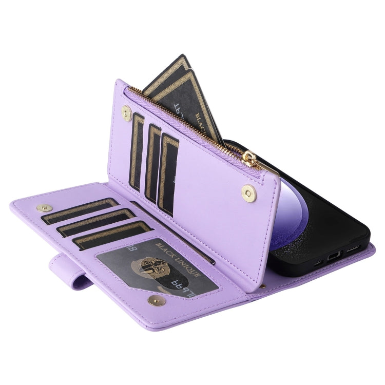 For Samsung Galaxy S23 FE 5G Crossbody Zipper Wallet Rhombus Leather Phone Case