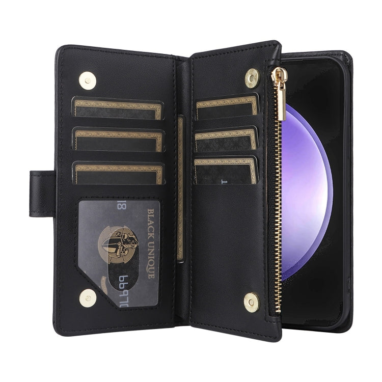 For Samsung Galaxy S23 FE 5G Crossbody Zipper Wallet Rhombus Leather Phone Case