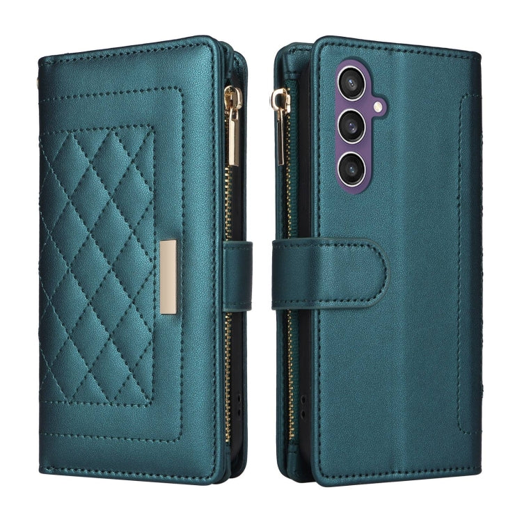 For Samsung Galaxy S23 FE 5G Crossbody Zipper Wallet Rhombus Leather Phone Case