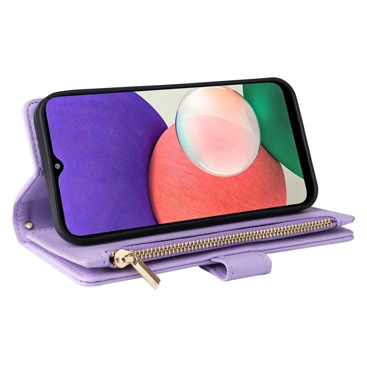 For Samsung Galaxy S22 5G Crossbody Zipper Wallet Rhombus Leather Phone Case