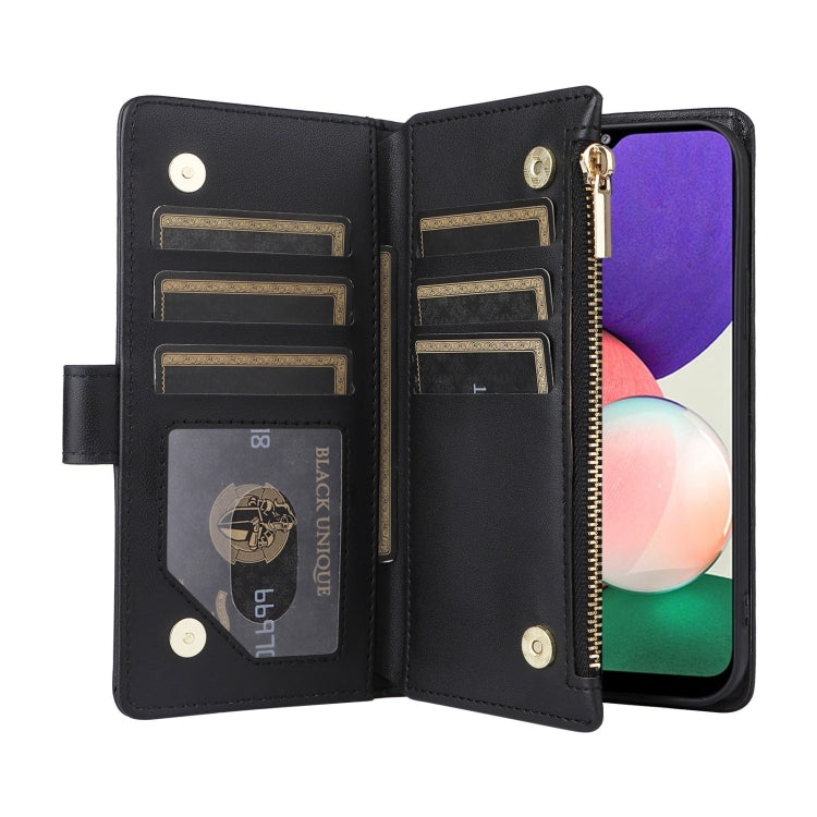 For Samsung Galaxy S22 5G Crossbody Zipper Wallet Rhombus Leather Phone Case