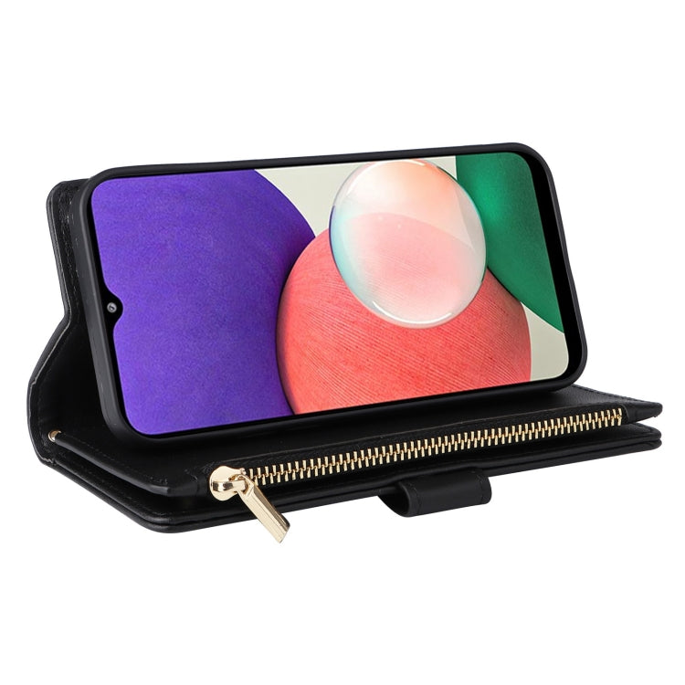 For Samsung Galaxy S22 5G Crossbody Zipper Wallet Rhombus Leather Phone Case