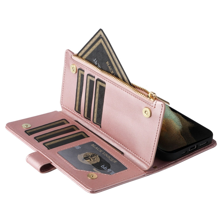For Samsung Galaxy S21 Ultra 5G Crossbody Zipper Wallet Rhombus Leather Phone Case