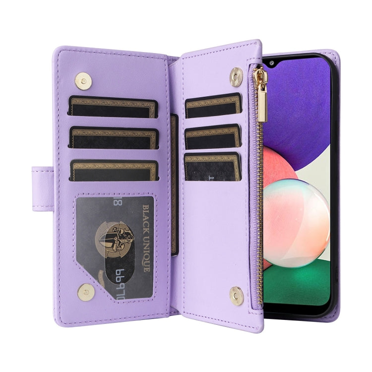 For Samsung Galaxy S21 FE 5G Crossbody Zipper Wallet Rhombus Leather Phone Case