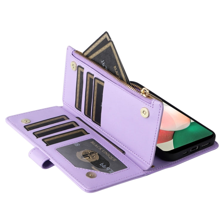 For Samsung Galaxy S21 FE 5G Crossbody Zipper Wallet Rhombus Leather Phone Case