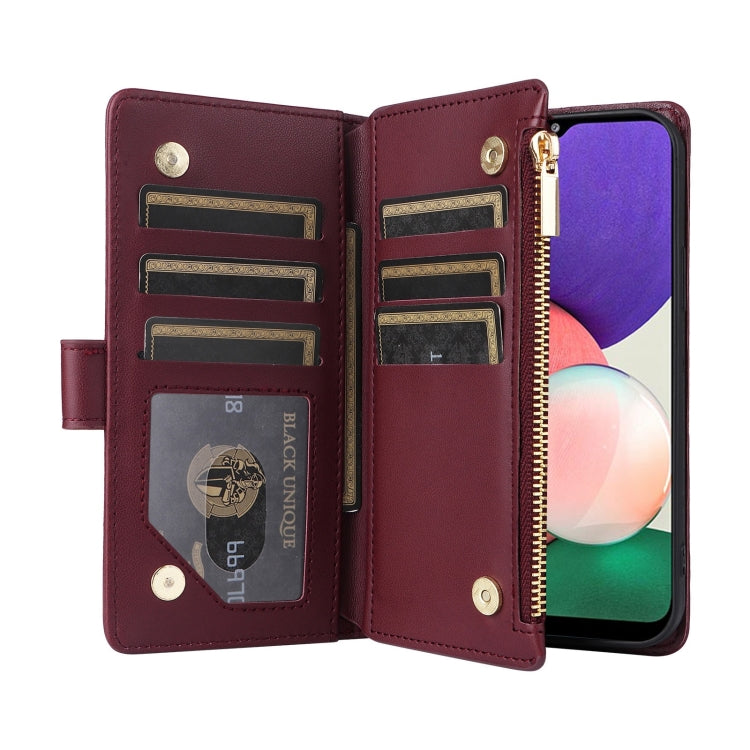 For Samsung Galaxy S21 FE 5G Crossbody Zipper Wallet Rhombus Leather Phone Case
