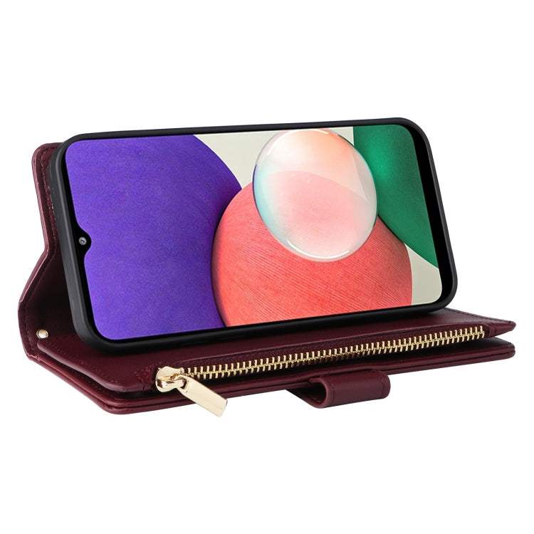 For Samsung Galaxy S21 FE 5G Crossbody Zipper Wallet Rhombus Leather Phone Case