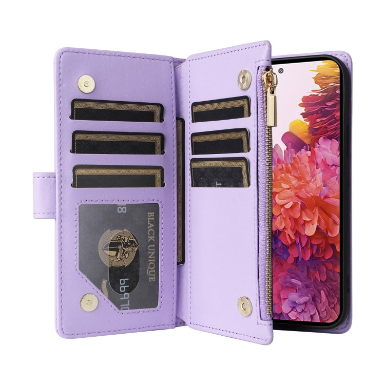 For Samsung Galaxy S20 FE Crossbody Zipper Wallet Rhombus Leather Phone Case