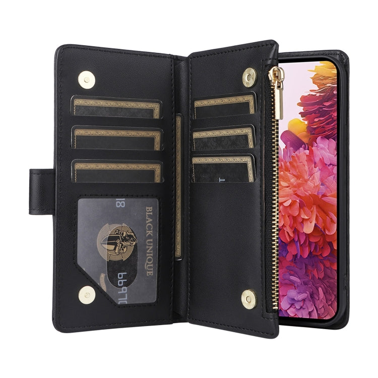 For Samsung Galaxy S20 FE Crossbody Zipper Wallet Rhombus Leather Phone Case