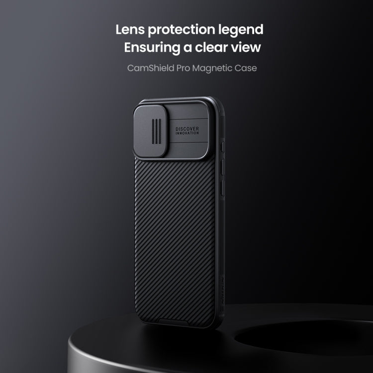 For iPhone 16 Plus NILLKIN CamShield Pro Magnetic PC Phone Case - Black