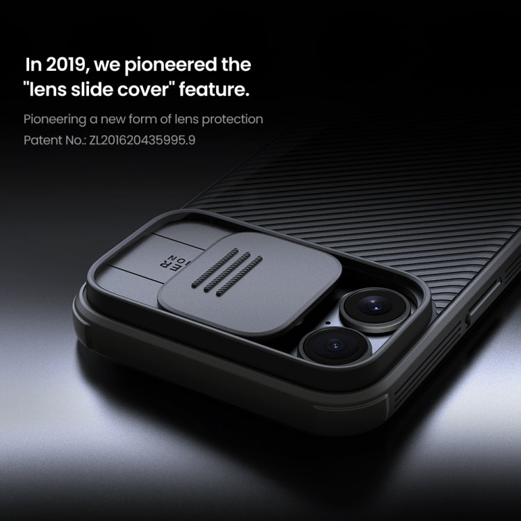 For iPhone 16 Plus NILLKIN CamShield Pro Magnetic PC Phone Case - Black