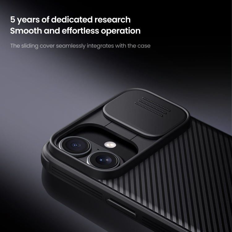 For iPhone 16 Plus NILLKIN CamShield Pro Magnetic PC Phone Case - Black
