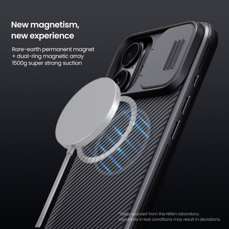 For iPhone 16 Plus NILLKIN CamShield Pro Magnetic PC Phone Case - Black