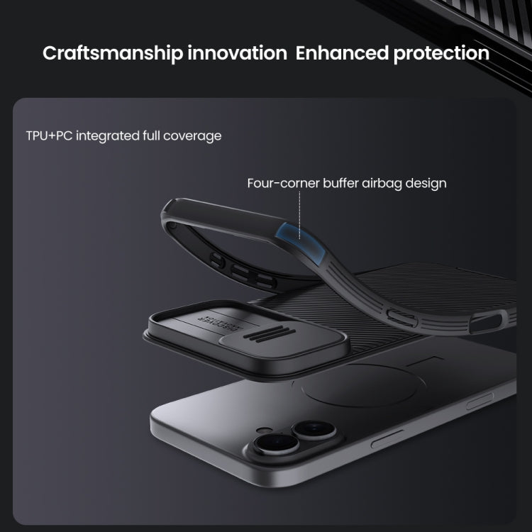 For iPhone 16 NILLKIN CamShield Pro Magnetic PC Phone Case