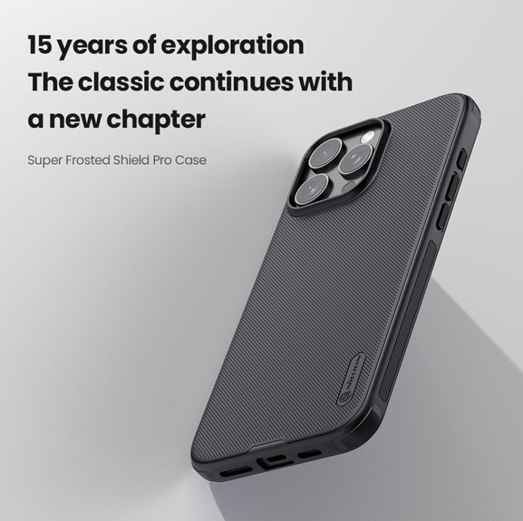 For iPhone 16 Pro Max NILLKIN Frosted Shield Pro PC + TPU Phone Case