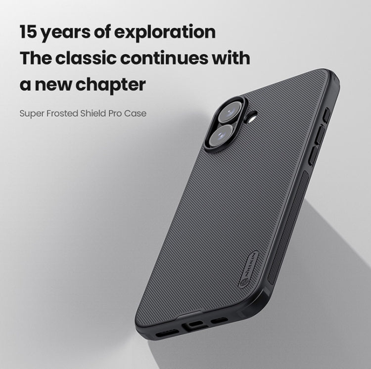 For iPhone 16 NILLKIN Frosted Shield Pro PC + TPU Phone Case